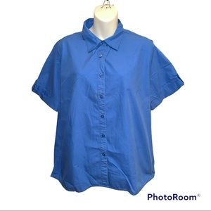 Cabin Creek Short sleeve shirt. Size XLarge. Blue